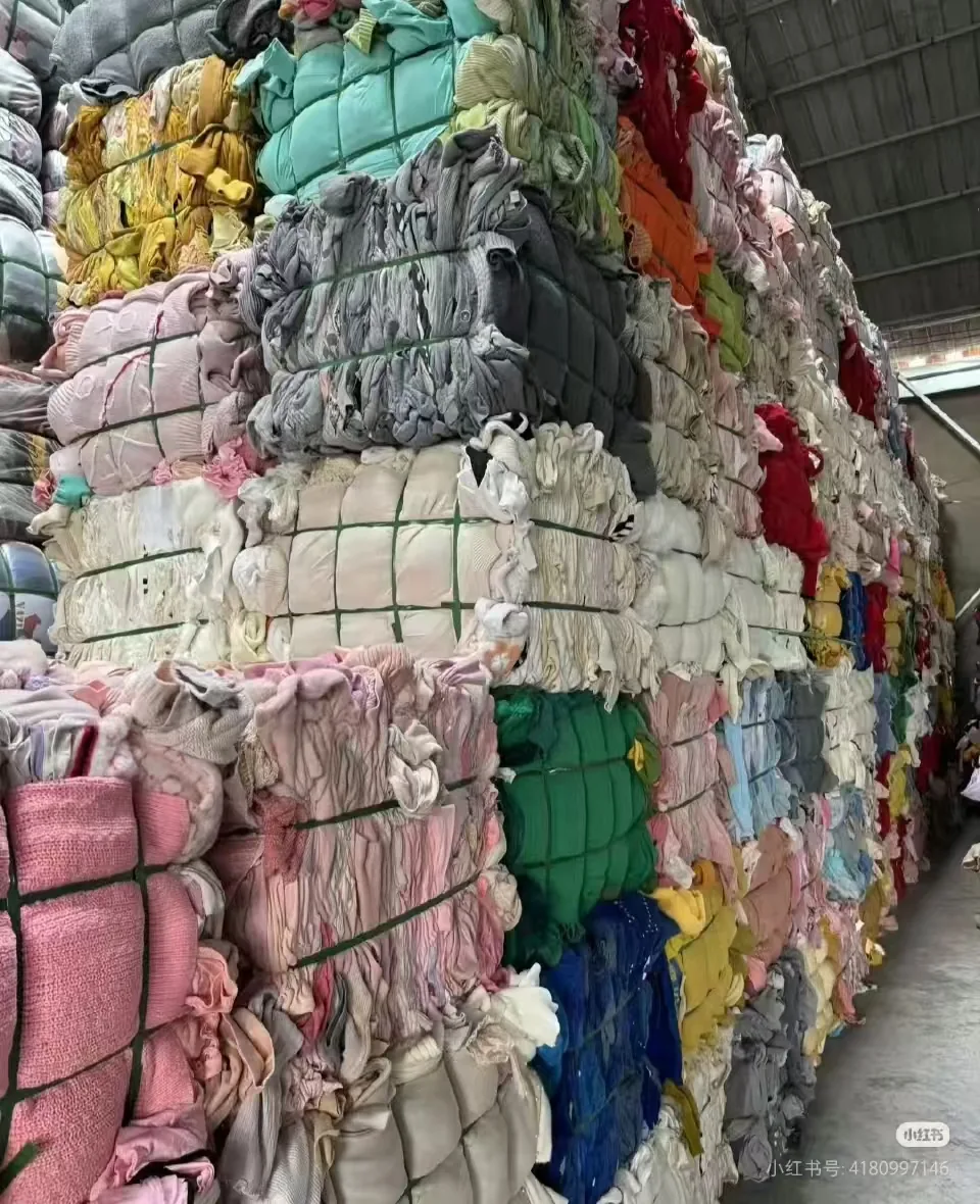 Bulk used clothing bales prepared for wholesale export