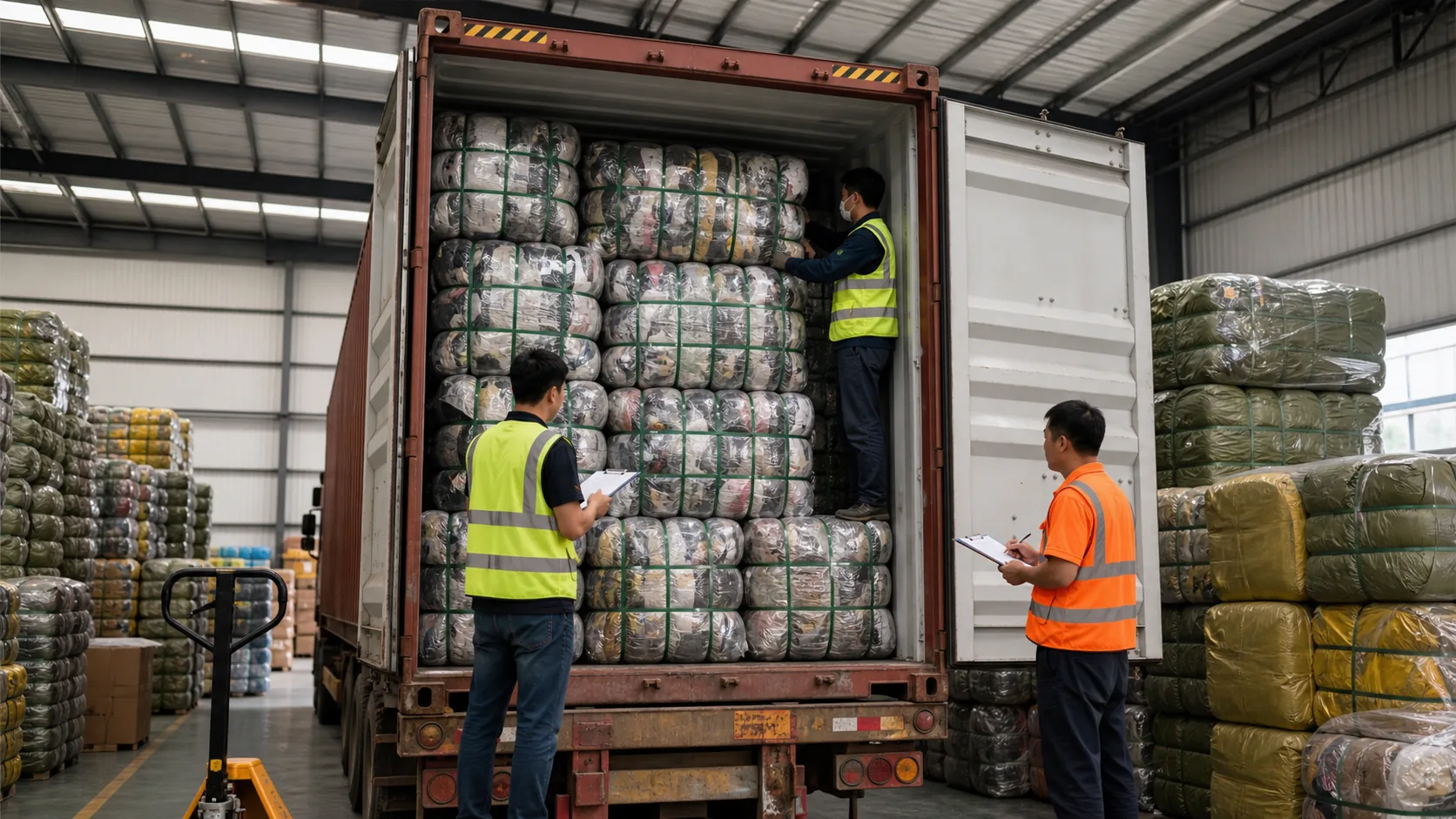 Container loading and export support