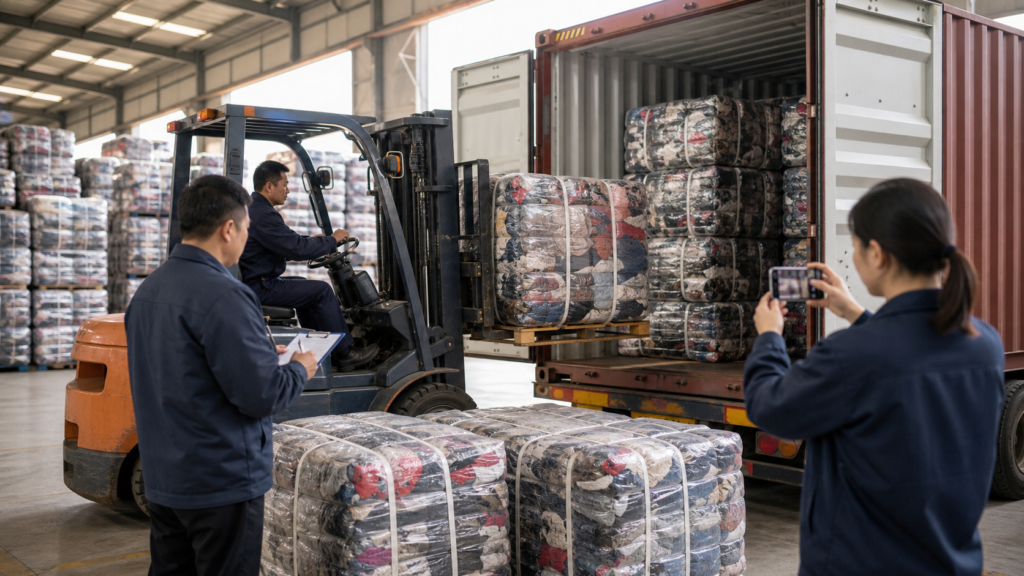 Used Clothing Bale Packing and Loading Photos Buyers Should Request